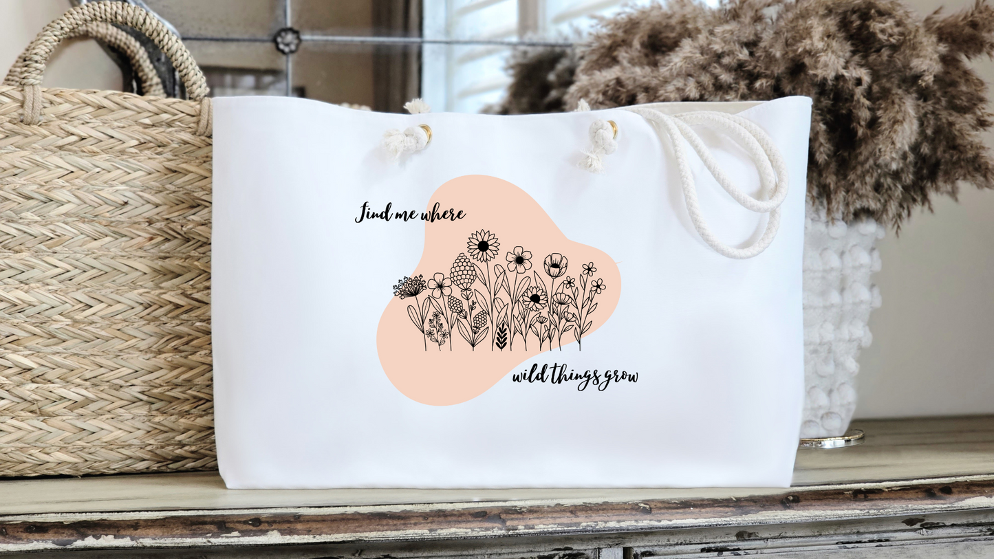 Find Me Where Wild Things Grow Weekender Bag
